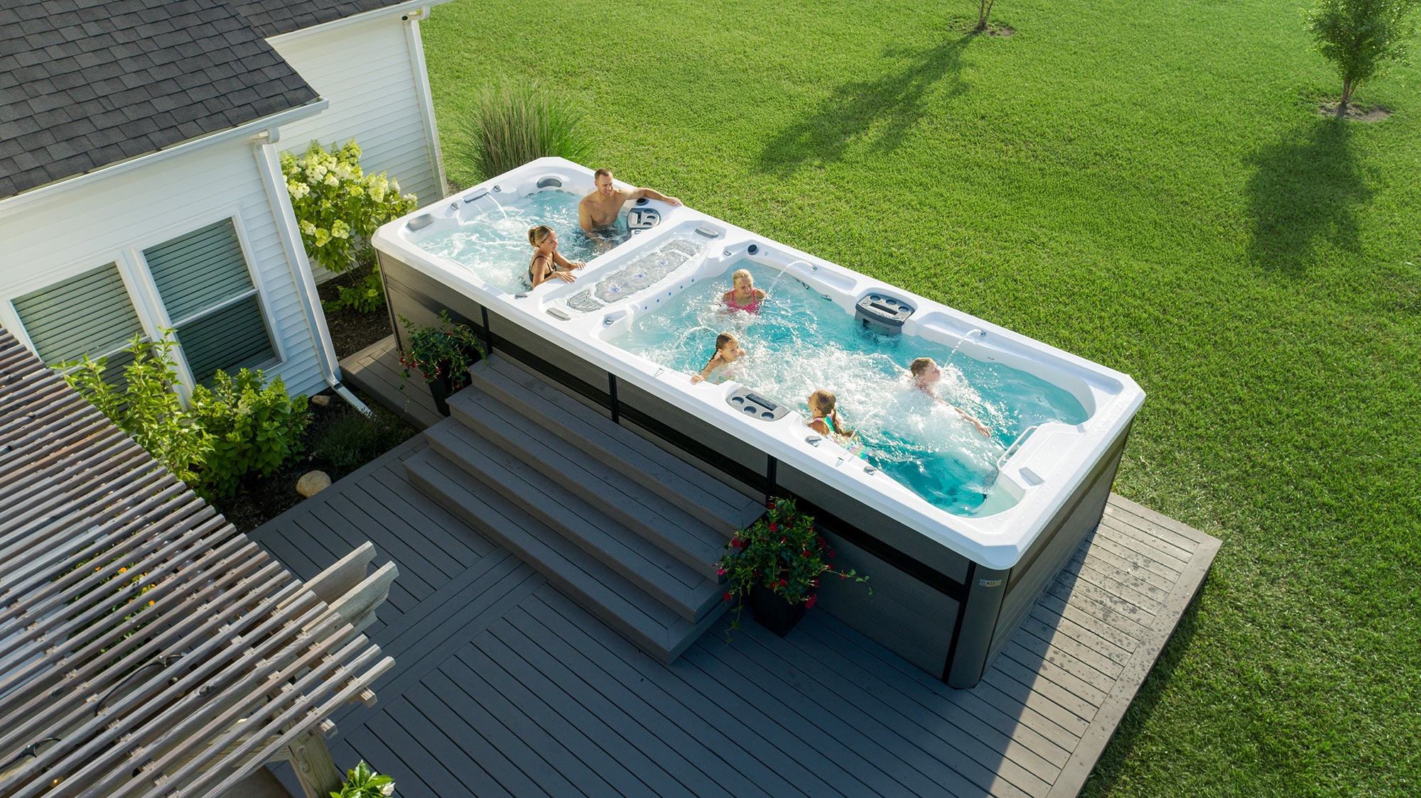 Master Spas swim spa from above
